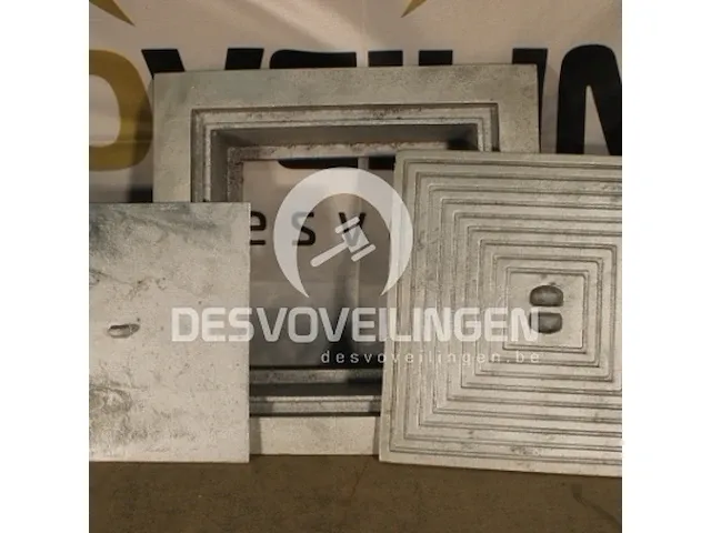 5x putdeksel aluminium dubbel 35x35 cm - afbeelding 1 van  2