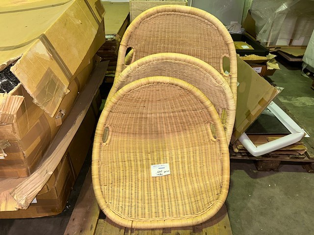 5x rieten fauteuil - afbeelding 1 van  4