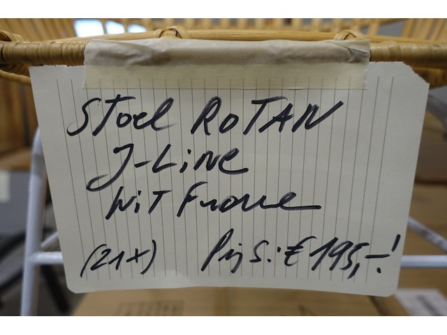 5x rotan stoel j-line - afbeelding 3 van  3