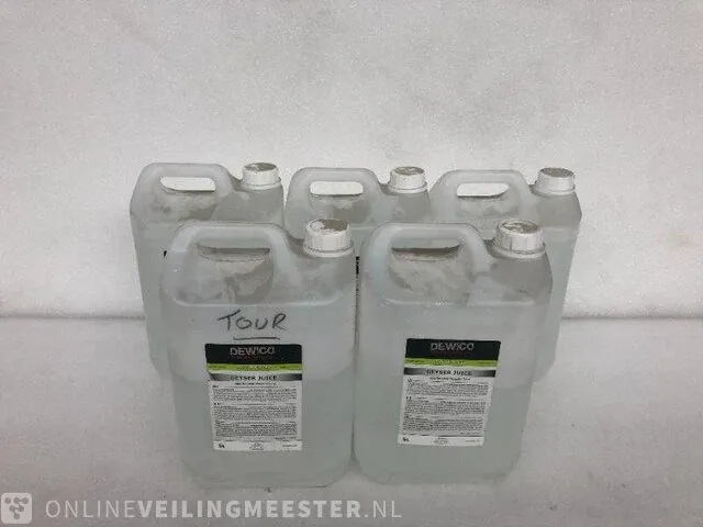 5x smoke fluid dewico, geyser juice quick dissipation fluid 5l - afbeelding 1 van  3