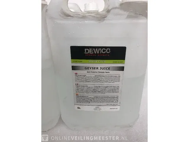 5x smoke fluid dewico, geyser juice quick dissipation fluid 5l - afbeelding 2 van  3