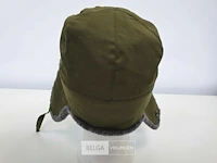 (5x) ussr wintermuts gevoerd, olijfgroen - afbeelding 4 van  4