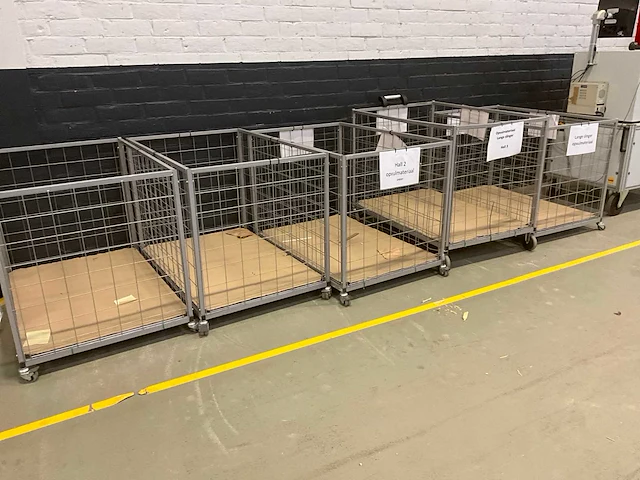 5x verrijdbare metalen kooi - afbeelding 2 van  5