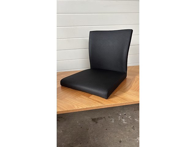 5x zitting barstoel lederlook zwart - afbeelding 1 van  1