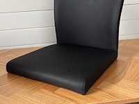 5x zitting barstoel lederlook zwart - afbeelding 1 van  1