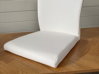 5x zitting voor barstoel in witte lederlook - afbeelding 1 van  1