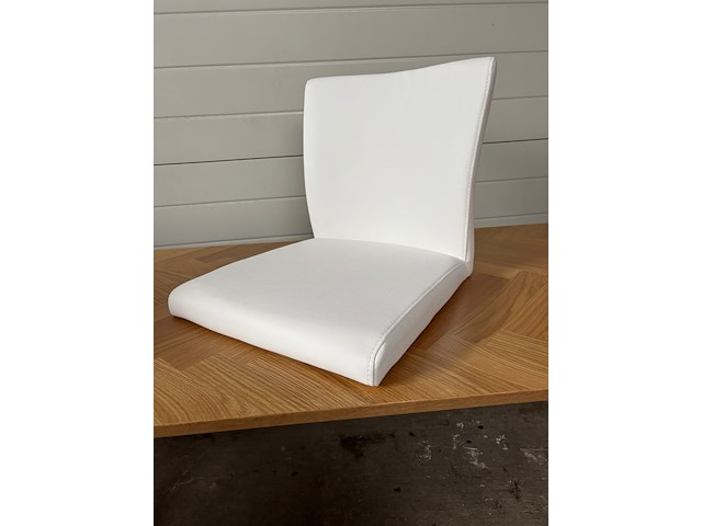 5x zitting voor barstoel in witte lederlook - afbeelding 1 van  1