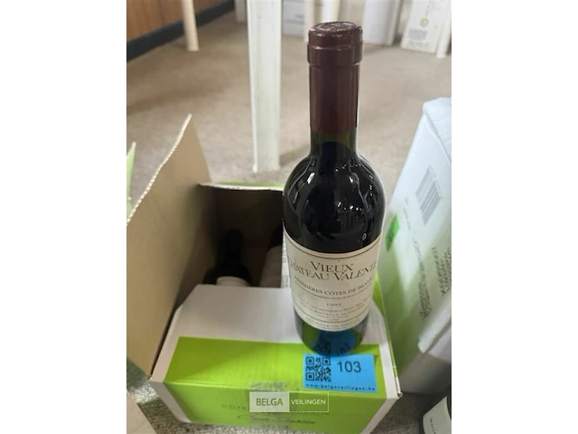 5x1 fles vieux chateau valentin 1995 - afbeelding 1 van  4