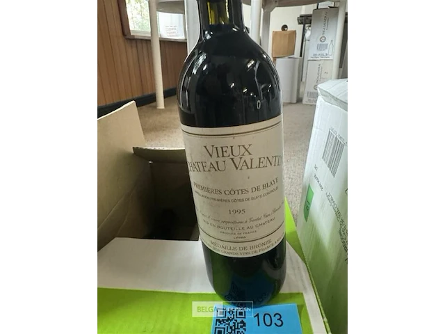 5x1 fles vieux chateau valentin 1995 - afbeelding 2 van  4