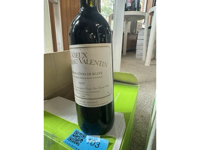 5x1 fles vieux chateau valentin 1995 - afbeelding 3 van  4