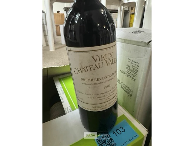 5x1 fles vieux chateau valentin 1995 - afbeelding 4 van  4