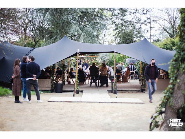 5x12m zwarte stretch tentzeil - afbeelding 3 van  3