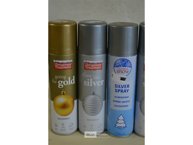 5x150ml deco spray( 3xzilver,2x goud) - afbeelding 2 van  3