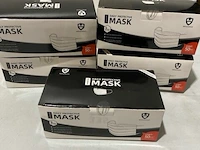 5x50 zwarte mondmaskers 3 lagen - afbeelding 1 van  3