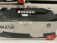 5x50 zwarte mondmaskers 3 lagen - afbeelding 3 van  3