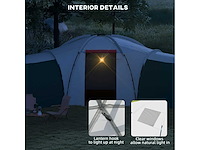 6-9 persoons tent met slaapkamers en woonkamer, accessoires inbegrepen, groen - afbeelding 7 van  7