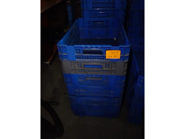 6 blauwe halfdiepe stapelbakken - afbeelding 3 van  3