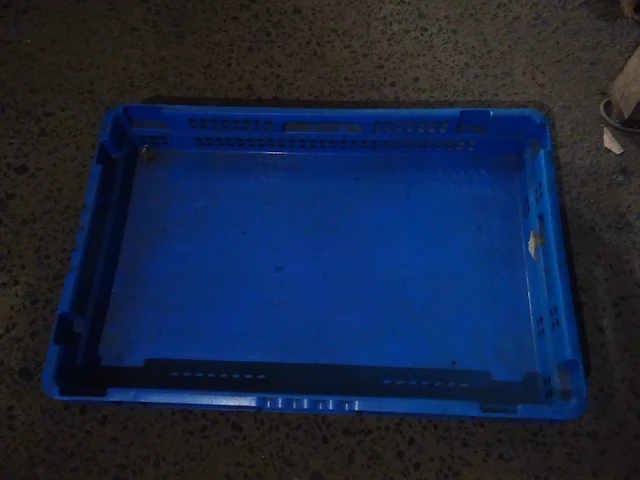 6 blauwe platte stapelbakken - afbeelding 2 van  3