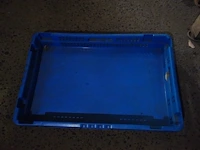 6 blauwe platte stapelbakken - afbeelding 2 van  3