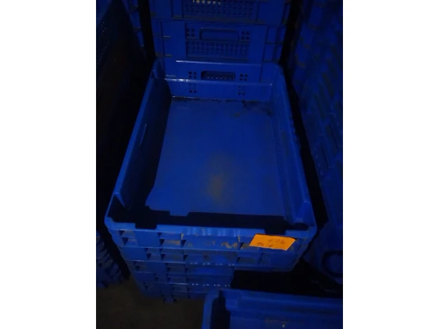 6 blauwe platte stapelbakken - afbeelding 3 van  3