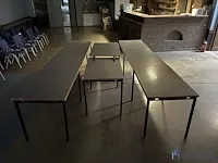 6 cafe tafels op metalen onderstel - afbeelding 1 van  2