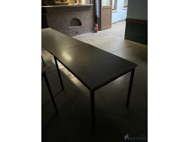6 cafe tafels op metalen onderstel - afbeelding 2 van  2