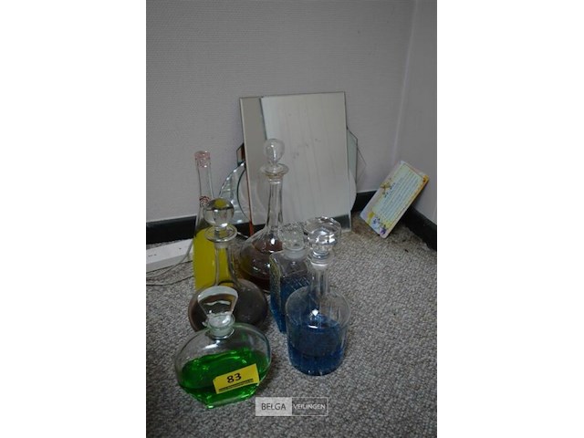 6 deco flessen gevuld met drank - afbeelding 1 van  3