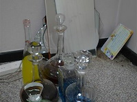 6 deco flessen gevuld met drank - afbeelding 1 van  3