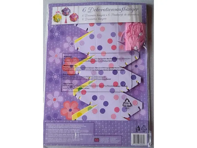 6 decoratieve hangers paars - afbeelding 3 van  5