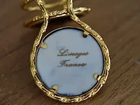 6-delig miniatuur salon koperkleur met medaillon limoges - afbeelding 6 van  6