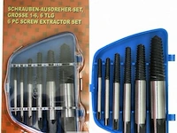 6 delige schroef extractor tappen set-nieuw en ongebruikt - afbeelding 1 van  1