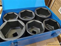 6-delige zware krachtdoppenset 1" 80-105mm - afbeelding 1 van  4