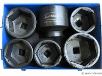 6-delige zware krachtdoppenset 1" 80-105mm - afbeelding 3 van  4