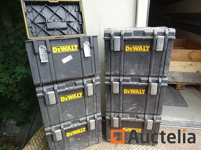 6 dewalt stapelbare gereedschapskisten (clip-on ertussen) - afbeelding 2 van  5