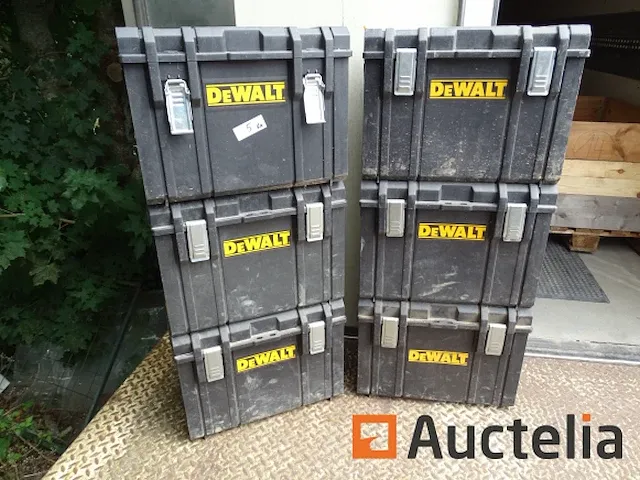 6 dewalt stapelbare gereedschapskisten (clip-on ertussen) - afbeelding 5 van  5