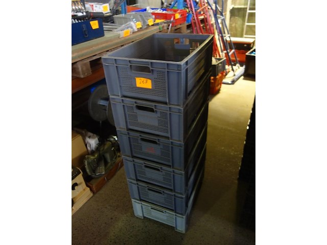 6 diepe grijze bakken - afbeelding 1 van  3