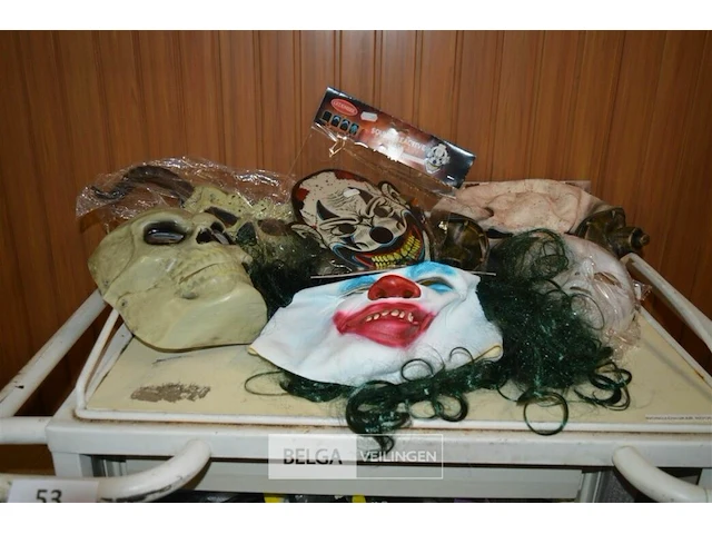 6 diverse halloween maskers - afbeelding 1 van  6