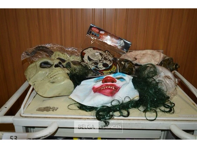 6 diverse halloween maskers - afbeelding 1 van  6