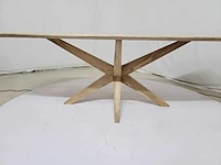6 diverse mangohouten eetkamertafels - afbeelding 3 van  5