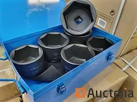 6 dlg zware krachtdoppenset 1" 80-105mm - afbeelding 1 van  5