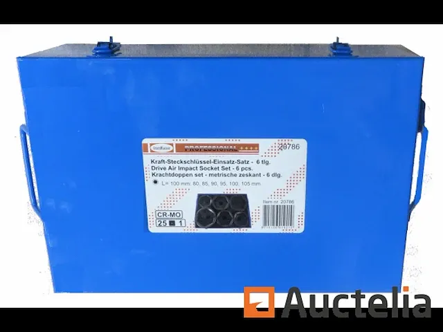 6 dlg zware krachtdoppenset 1" 80-105mm - afbeelding 2 van  5