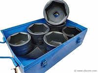 6-dlg zware krachtdoppenset 1" 80-105mm - afbeelding 1 van  5