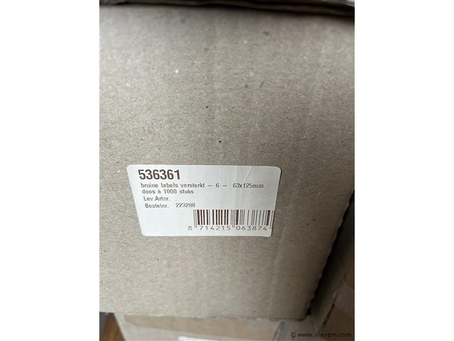 6 dozen a 1000 stuks labels - afbeelding 3 van  3
