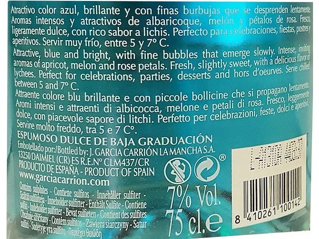 6 flessen - don luciano - blauwe moscato - afbeelding 3 van  3