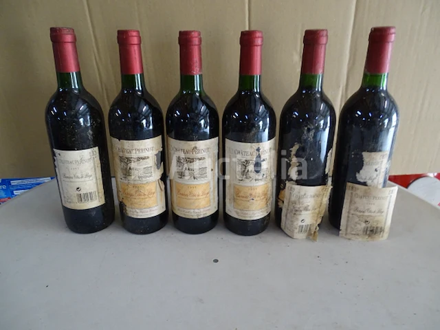 6 flessen 1ere côtes de blaye château perinot 1995 - afbeelding 1 van  4