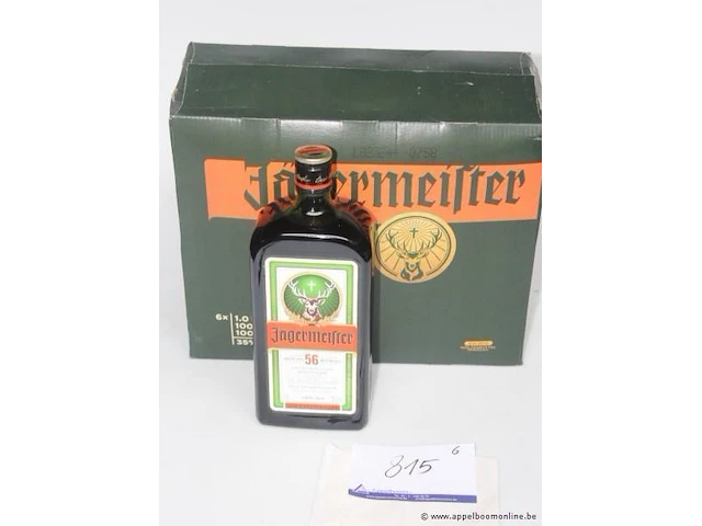 6 flessen à 1l jagermeister 35% - afbeelding 1 van  2