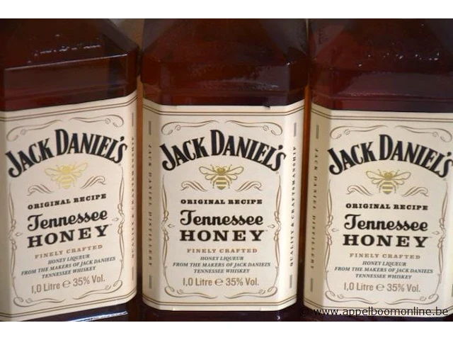 6 flessen à 1ltr whiskey jack daniels tennessee honey 35% - afbeelding 2 van  2