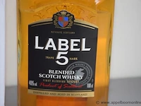 6 flessen à 1ltr whisky label 5 40% - afbeelding 2 van  2