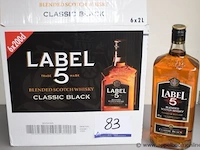 6 flessen à 2ltr whisky label 5 40% - afbeelding 1 van  2