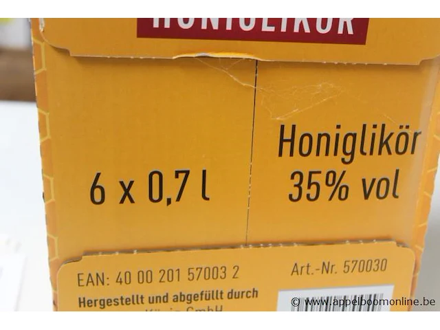 6 flessen à 70cl likeur honiglikor 35% - afbeelding 2 van  2